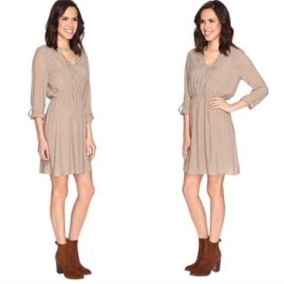 Bobeau Liv Boho 3/4 Sleeve Summer Shirt Dress - Picture 13 of 13